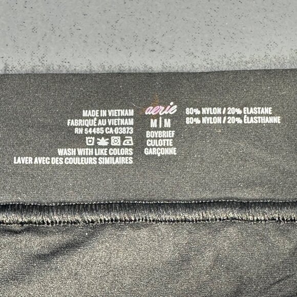 Aerie Womens Size Medium Panty Boybrief Black New Without Tags - Picture 3 of 6